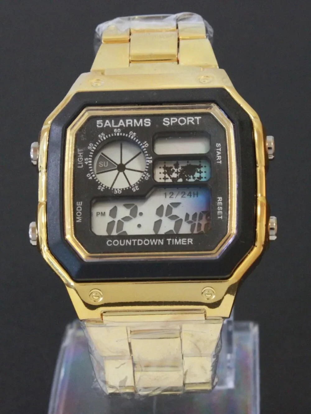Royal Style Dual Time Alarm Stop Watch Count Down Timer
